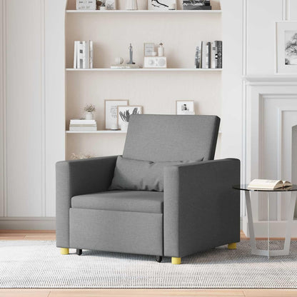 Uitschuifbare slaapbank, eenpersoons, donkergrijs, 90 x 165 x 87 cm, Scandinavische stijl, stoel voor woonkamer, slaapkamer, werkkamer, logeerkamer - QUORE