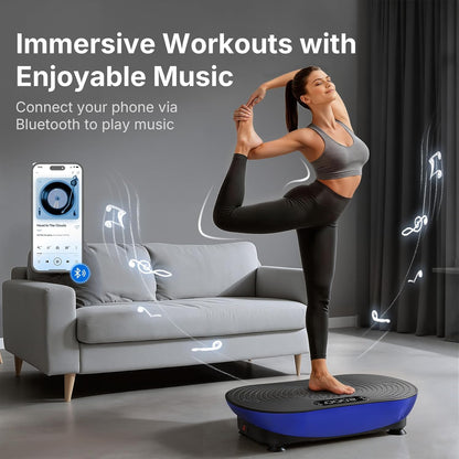 Trilplaat – Vibratieplaat – Fitnessplaat – Trainingsplatform – Spiertrainer – 99 Intensiteitsniveaus – Ingebouwde Bluetooth Speaker