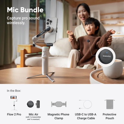 Insta360 Flow 2 Pro Mic Bundel Wit