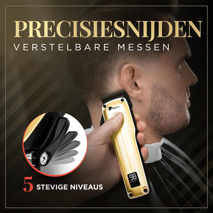 Fagaci Professionele Tondeuse voor Mannen met Superieure Precisie, 5X Langere Scherpte, Kappers Tondeuse Draadloos met 2 Messen (Fade & Taper), Borstelloze Motor
