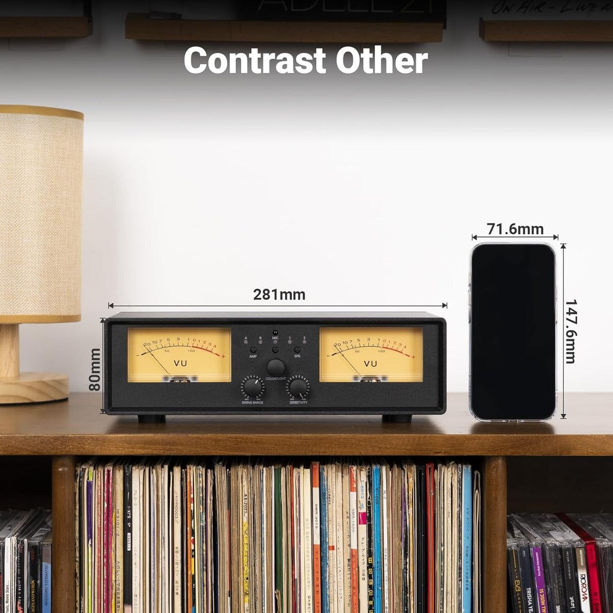 ET30 VU meter versterker voor luidspreker keuzeschakelaar vintage schakelaar 2 ingangen 2 uitgangen met display DB paneel en afstandsbediening, voor stereoklasse A, B, AB, D, versterker A