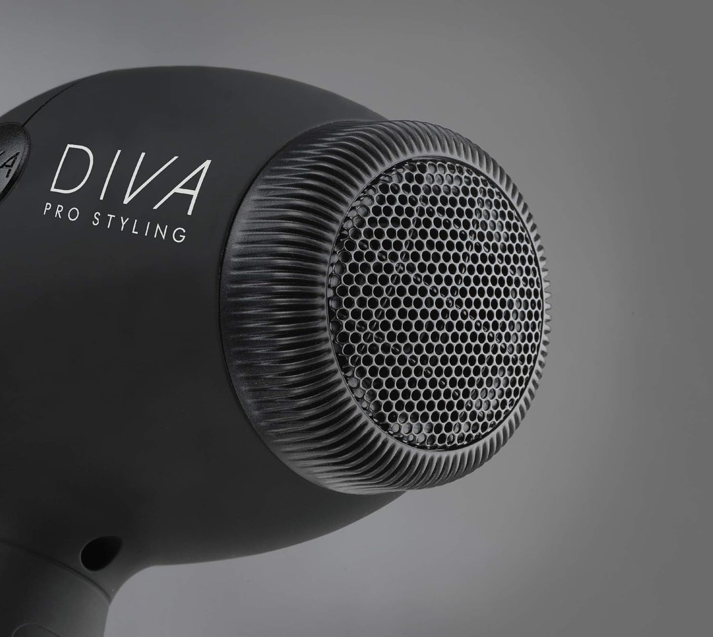 Diva Professional Styling Ultima 5000 Black Rubberised Haardroger met wand