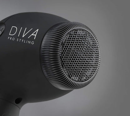 Diva Professional Styling Ultima 5000 Black Rubberised Haardroger met wand