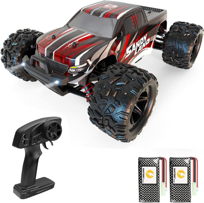 DEERC RC-auto voor kinderen, 1/18 RC-auto 4WD met 40 km/u hoge snelheid, 2 accu's, 2,4 GHz afstandsbediening terreinwagen buiten binnenvoertuig voor jongens en volwassenen