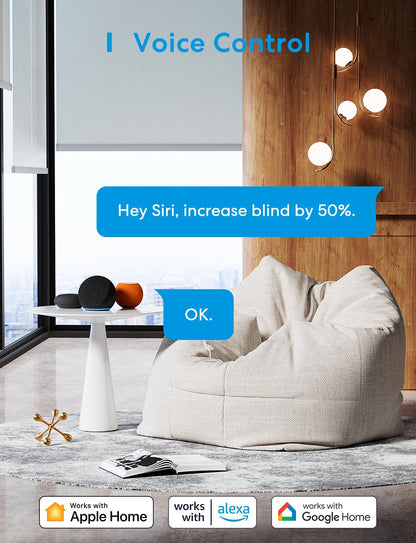 Meross Matte wifi-rolluikschakelaar, compatibel met Apple HomeKit Siri, Alexa, Google Assistant en SmartThings, WiFi Smart rolluiken (neutrale draad vereist), 4 stuks
