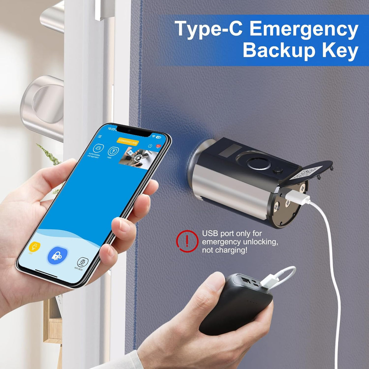 Welock Touch63 Vingerafdruk Elektronisch Deurslot Voordeur Afneembare Voorhandgreep Slot Organische Vingerafdruk Wi-Fi (Extra Aankoop Wi-Fi Box 3) met RFID Kaart BLE App IP65 voor 50-100 mm Deuren