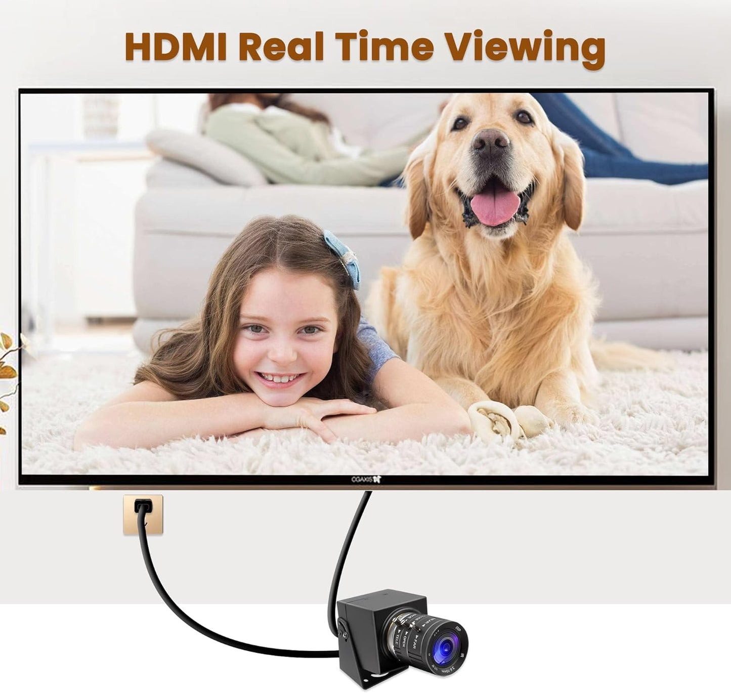Svpro 4K USB HDMI-camera, handmatige zoom, webcam, variabele focus, externe computercamera, H.264, industriële camera, USB en HDMI, dubbele uitgang voor laptop, tablet, tv-monitor