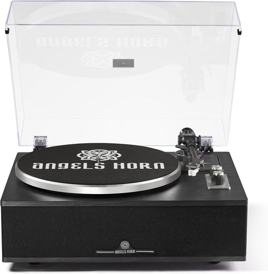 Bluetooth Vinyl Platenspeler – Draaitafel – Vinylspeler – LP Speler – Vinyl Draaitafel – Zwart – 4 Ingebouwde Luidsprekers – 2 Snelheden 33⅓ En 45 RPM