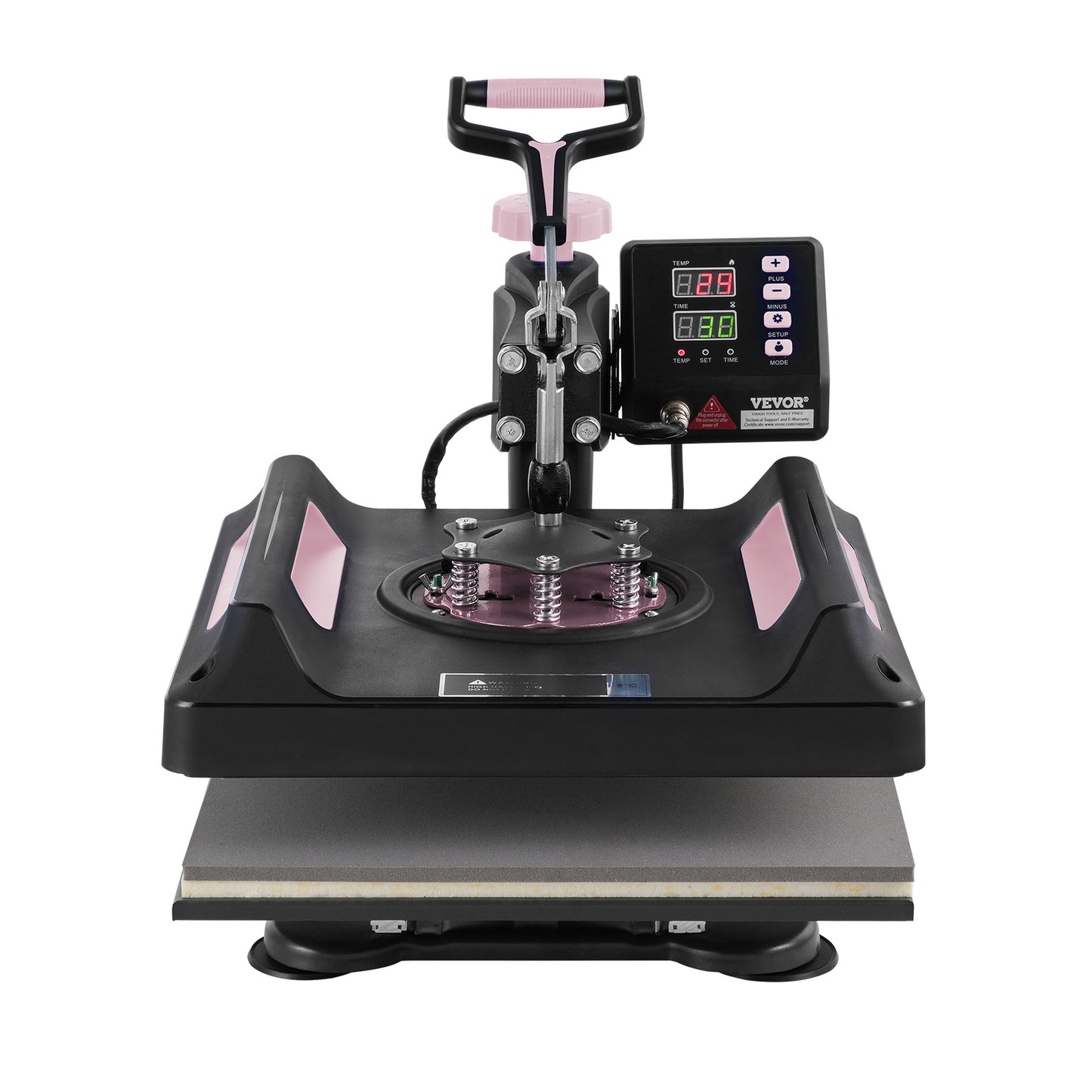 Transferpers – Hittepers – Texielpers – Mokkenpers – 8-in-1 Multifunctionele Heat Press – 15x15 cm Persvlak – 2 Mokken Tegelijk Pressen