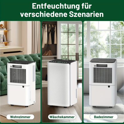 Luchtontvochtiger – Ontvochtiger – Vochtvreter – Dehumidifier – Vochtabsorber – 14L per Dag – Automatische Vochtigheidssensor & Wasdroogfunctie