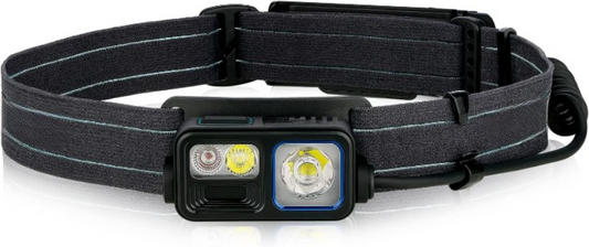Koplamp - Hoofdlamp - USB-Oplaadbare Zaklamp - met SOS-modus - Bewegingssensor - 2 LED - 1000Lm - 140m Lichtbereik - Looptijd 30 uur - voor Kamperen - Hardlopen - Wandelen - Speleologie - Noodgevallen - 650mAh - IPX4 - Zwart - QUORE