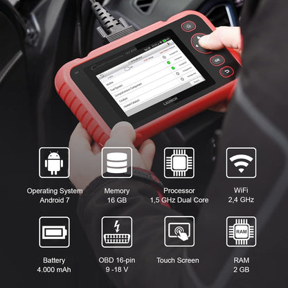 OBD2 Diagnoseapparaat – Autodiagnose Scanner – Foutcode Uitlezer – Auto Diagnosetool – Motor Scanner – Olie Service Reset – WiFi Updates – Touchscreen Android Interface