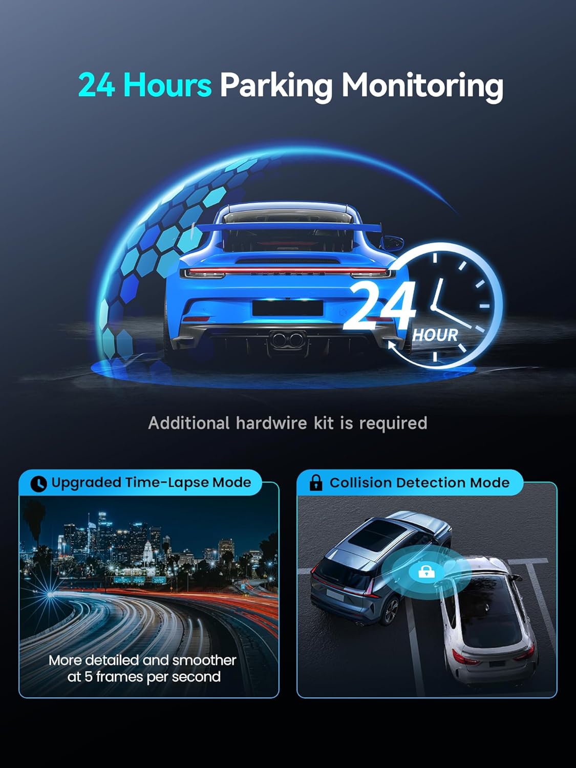 DDPAI Dashcam 4K+1080P Dual STARVIS 2 IMX678 60FPS HDR Dashcam Auto Voor en Achter met 32GB eMMC, AI-ISP Nachtzicht, 4G LTE Ondersteuning, 5GHz WiFi GPS, 24H Parkmodus, 3" IPS Display, Z60 Pro