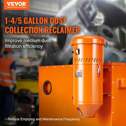 VEVOR Dust Collecting System: 1450 W 1.8 Gallon Dust Collecting Media Recovery Device – Universally Suitable for Sandblasting Cabinets and Media Beam Devices