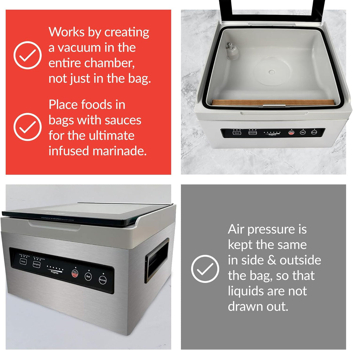SousVideTools IV3.0 Chamber Vacuum Sealer, zwart en zilver [SVT-03003]