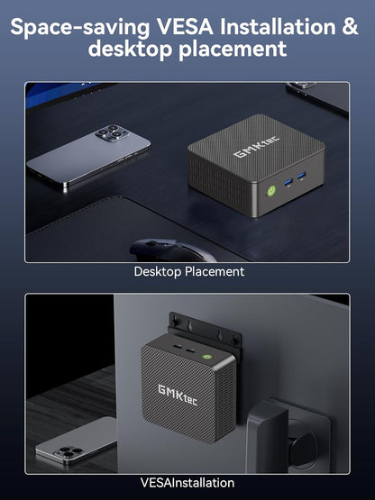 GMKtec G3S N95 Mini PC Intel 3.4GHz, 3 Jahre Produktschutz, 8GB DDR4 + RAM 256GB SSD, Mini Computer 4K Dual HDMI/WiFi/BT/RJ45 Ethernet, Micro PC für Business/Heimkino/Schule Win 11