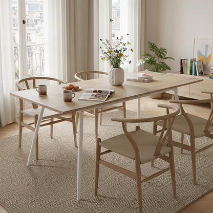 Uittrekbare Eettafel – Verlengbare Tafel – Keukentafel – Multifunctionele Tafel – Ruimtebesparende Eettafel – MDF Zandeiken Blad – Stabiel Gepoedercoat Metalen Frame – 120-160x80 cm – Voor 4-6 Personen