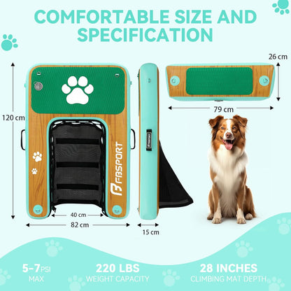 FBSPORT Drijvende watertoegangsladder voor honden, boot, meer, antislip EVA-ladder tot 100 kg