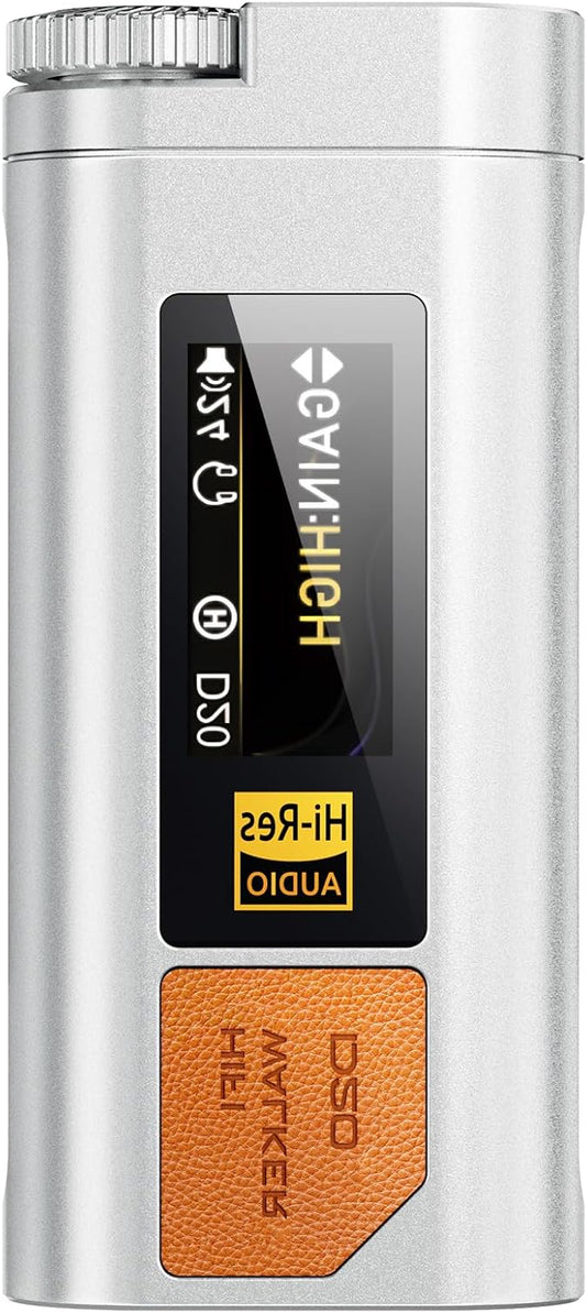 USB DAC Hi-Res Audio Converter – Hoofdtelefoonversterker – Audio Interface – Digitale Geluidsprocessor – USB Geluidskaart – ES9038Q2M Chip – CNC Aluminium Behuizing Met OLED Display