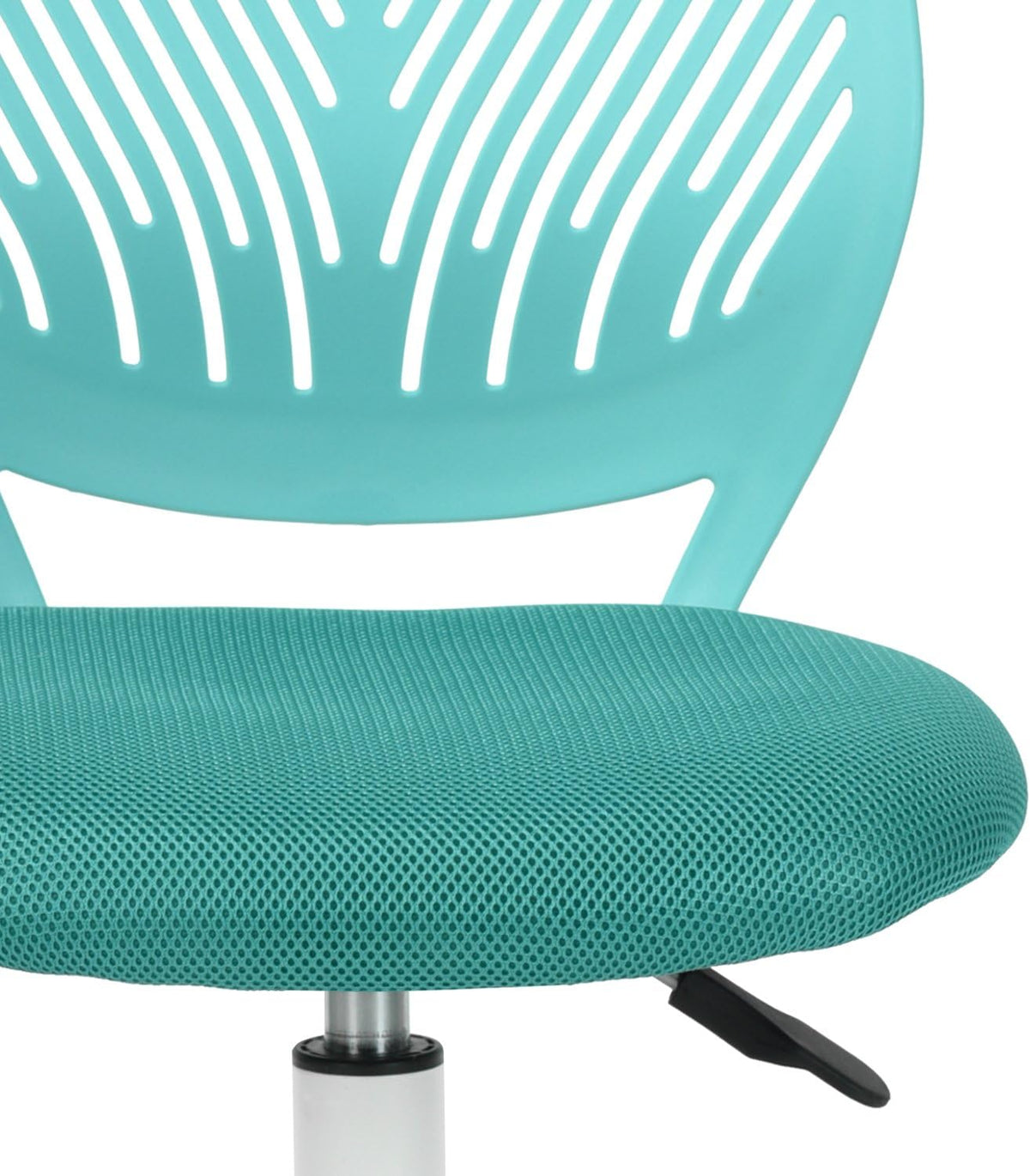 FurnitureR 2 stuks Home Office Chair, Ergonomische Verstelbare Hoogte Swivel Rolling, Computerstoel voor Thuis, Kantoor en Studie, Metaal, Blauw Turquoise, 38,5 cm x 40 cm x 75-87 cm