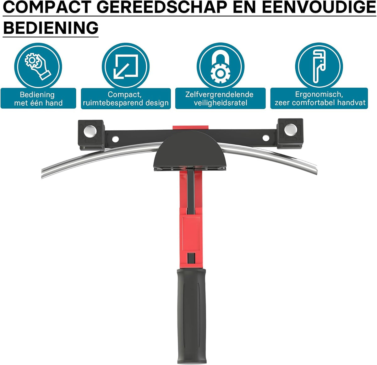 Wiltec handmatige pijpenbuiger 14-32 mm, buizenbuiger met buigradius tot 90°, manuele pijpbuigmachine voor aluminium, koper en kunststof pijpen, leidingen en buizen