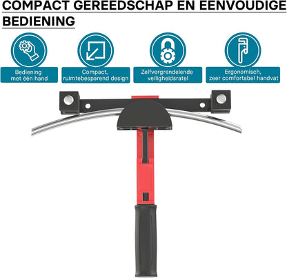Wiltec handmatige pijpenbuiger 14-32 mm, buizenbuiger met buigradius tot 90°, manuele pijpbuigmachine voor aluminium, koper en kunststof pijpen, leidingen en buizen