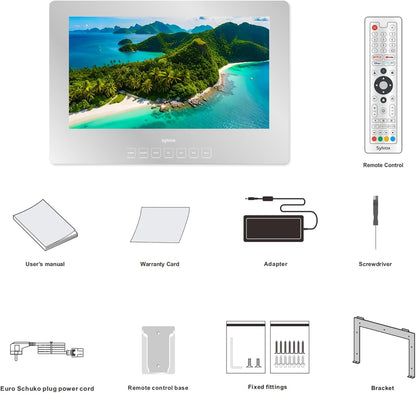 SYLVOX Smart Mirror Badkamertelevisie, badkamerspiegel, tv, 32 inch FHD, IP66 waterdicht, 12 V, Google TV 1080P, 60Hz, mobiele telefoon op tv, wifi en bluetooth, smart tv voor hotel, gym, sauna
