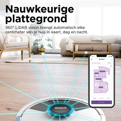 Robotstofzuiger – Robotdweil – Automatische Stofzuiger – Dweilrobot – Vloerreiniger – 360° LiDAR Mapping – Anti Hair Wrap Borstels