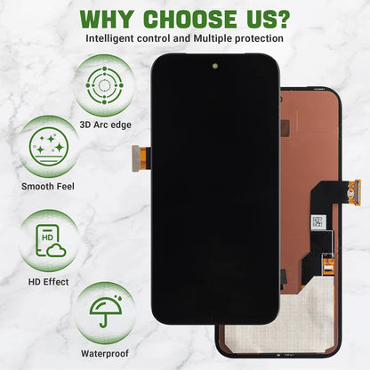 OLED-display van 6,1 inch (15,5 cm), compatibel met Pixel 8a GKV4X, G6GPR, G8HHN, G576D LCD-scherm, touchscreen digitizer met bijgewerkte reparatiegereedschapsset [ondersteuning