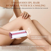 Lichttherapie - Rood Licht Therapie - LED-Therapie - IPL-Apparaten - Gratis Veiligheidsbril - 2 Laser Ontharing - met 3 Functies - HR-  SC - RA - Rood Licht Huidverjonging -  Saffier Ijskoeling - Lichte Pijnvrije Lazer Epilator - Roze