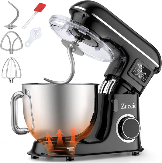 Planetaria Keukenmachine- Keukenrobot - Keukenmixer, 1500 W, 8 liter, planeetmachine, 6 snelheden, gisting en lcd-timing, multifunctionele professionele kneedmachine