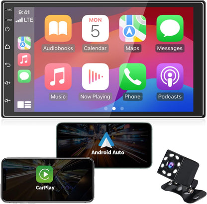 Android Autoradio – Auto Stereo – Multimedia Speler – 2 DIN Radio – Autoradio Met Navigatie – 7 Inch 1080P HD Touchscreen – CarPlay & Android Auto