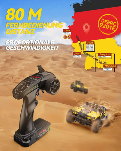 <font dir="auto" style="vertical-align: inherit;"><font dir="auto" style="vertical-align: inherit;">        DEERC Remote Control Car 1:10 with Lights RC Car 48km/h 4WD Off-Road Hobby-Grade Monster Crawler with 2 Batteries 40 Minutes Runtime, 2 Car Shells,