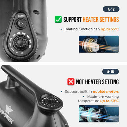 XPOWER Professionele autodroger blower met mobiel dock (A-12)