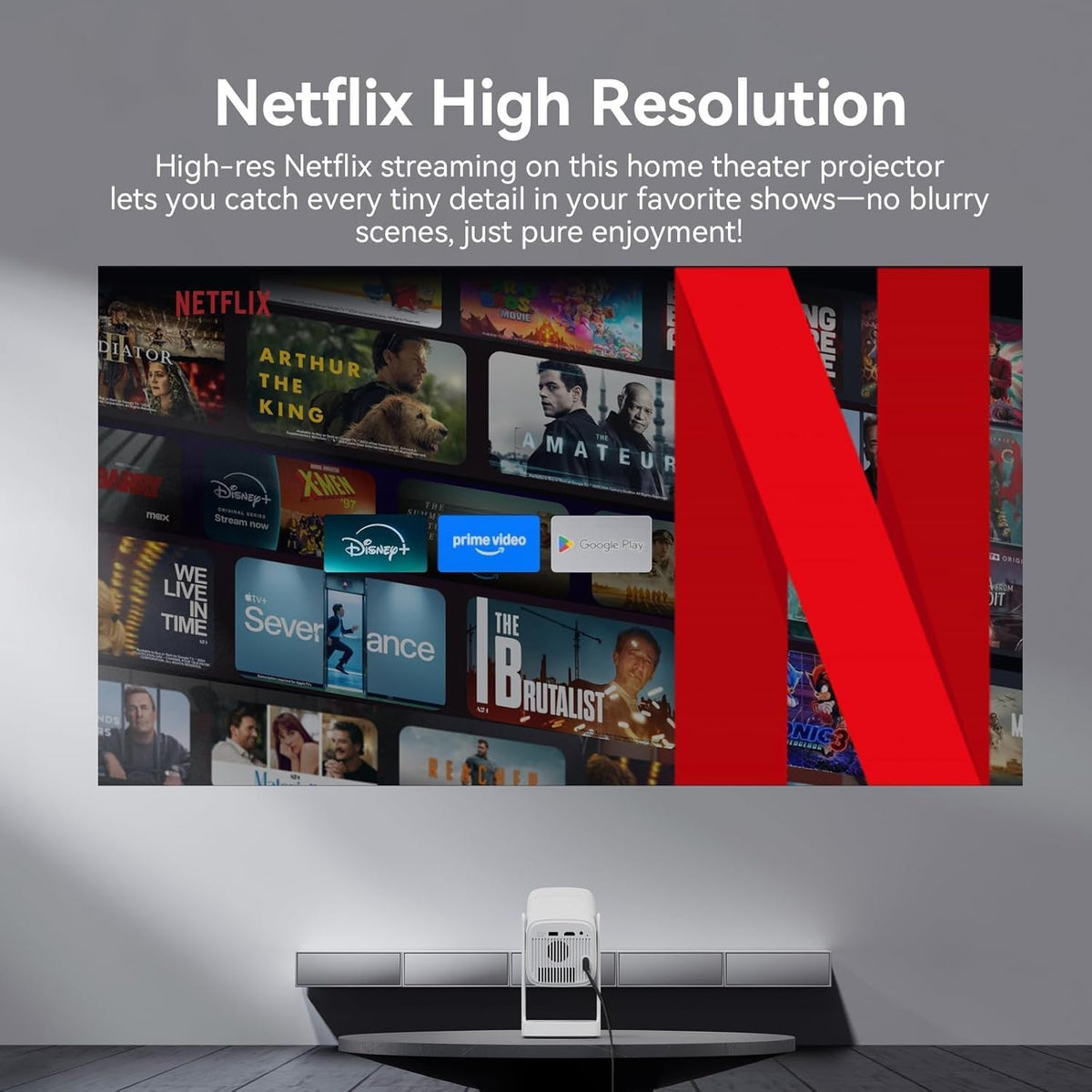 WANBO Cube 1 Mini Smart Beamer Android TV/Netflix, Live TV, Len Protection, 360° Rotable, 200 ISO Lumen, Auto Keystone, CEC, 2.4+5G WiFi Bluetooth, 28dB, 0,9Kg, Draagbare Projector met 8W Speaker