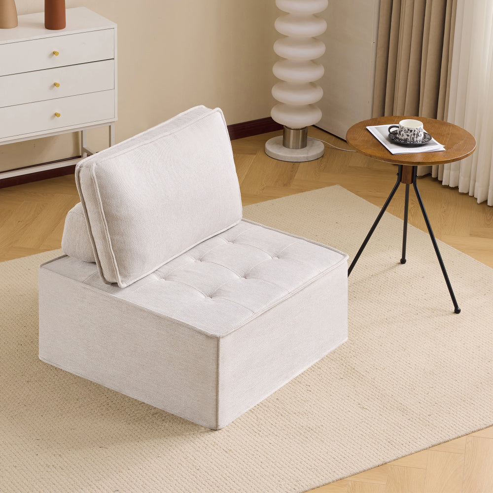 Zitzak – Fauteuil – Loungestoel – Sessel – Loungefauteuil – Grijs – Ruimtebesparend Design – Gemakkelijk Schoon Te Maken