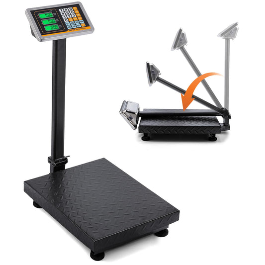 Bonvoisin Digitale platformweegschaal, 660 kg, heavy duty vloerweegschaal, omschakelbare postverzendweegschaal voor het wegen van pakketten, bagage, koffers, dozen (EU)