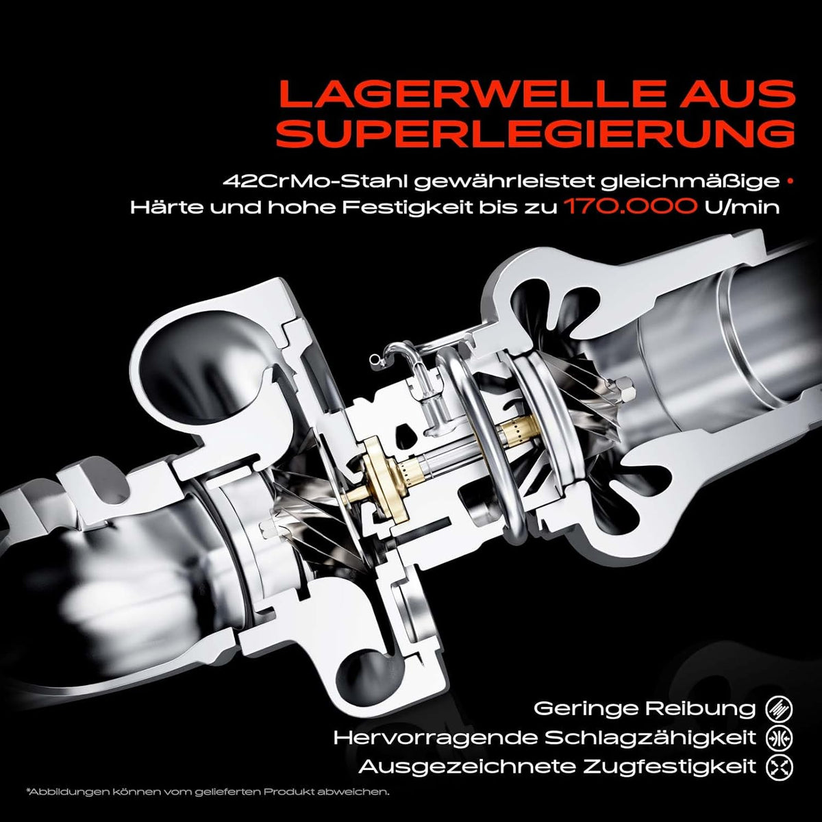 Turbinewiel – Uitlaatsysteem Wiel – Aandrijfwiel – Compressorwiel – Turbocompressor – Hittebestendig Metaal – Optimale Luchtstroom
