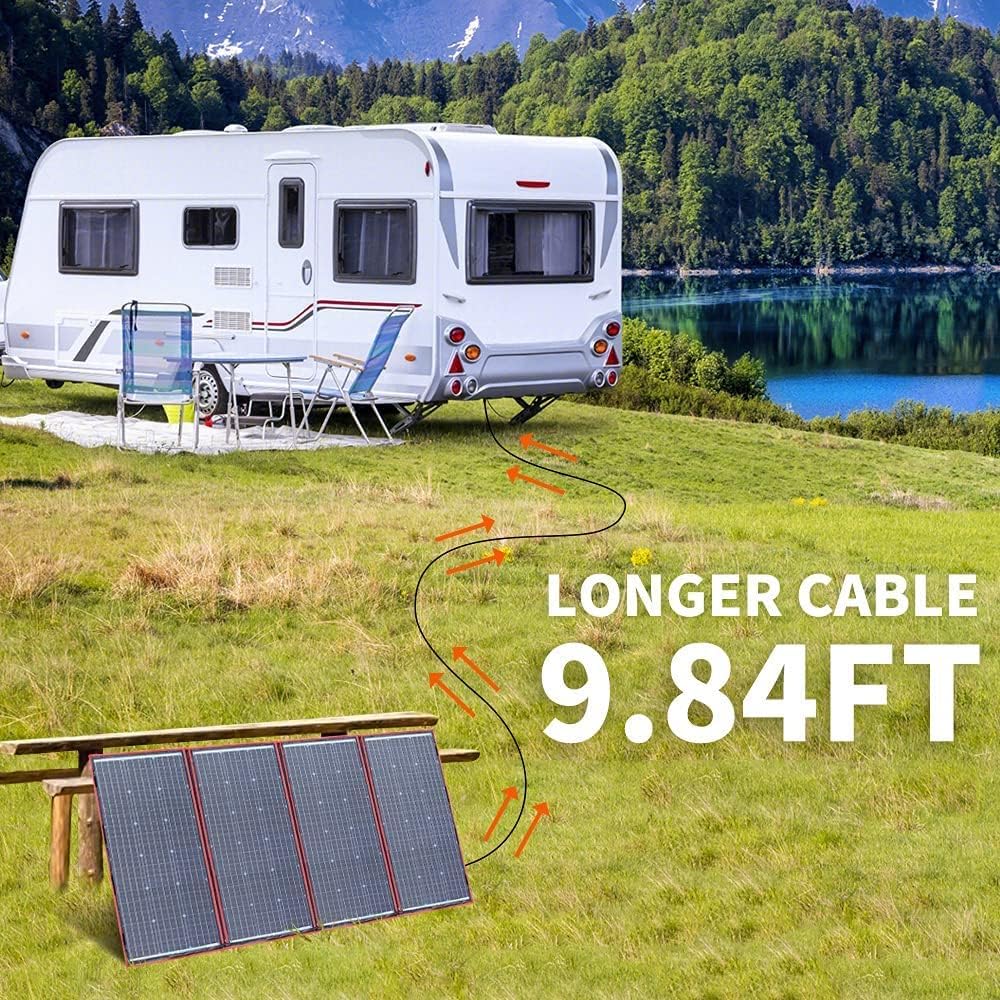 Draagbaar Zonnepaneel – Opvouwbaar Zonnelader – Mobiele Solar Charger – Outdoor Powerbank – Reis Zonne-Energie – 300W Vermogen – Inclusief 20A Laadcontroller Met LCD-Scherm