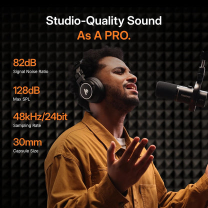 MAONO PD200W hybride draadloze podcast-microfoon voor pc, XLR-USB-dynamische microfoonset met arm, software, ruisonderdrukking, voor zangopnames, streaming, inhoud maken, thuisstudio, voice-over