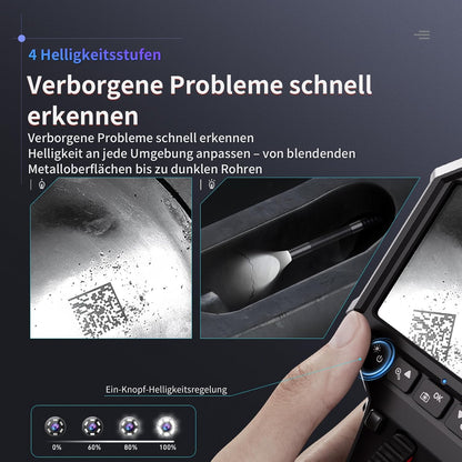 Ralcam Endoscoopcamera met licht, endoscoop, 6,2 mm, inspectiecamera, 3,5 inch, HD, 720P, buiscamera, camera's met 6 leds, IP67 waterdicht, 2 m halfharde kabel, telescopische camera, autogereedschap