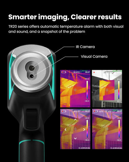 MiLESEEY warmtebeeldcamera, TR20 Pro draagbare infraroodcamera met een resolutie van 320 x 240, een verversingssnelheid van 50 Hz, draagbare infrarood warmtebeeldcamera met dubbele camera