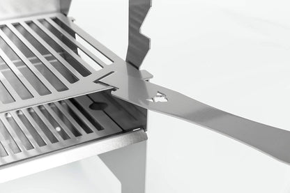 FENNEK 2.0 | Houtskoolgrill voor kamperen/trekking/camperleven, tuin en outdoor grillplezier | mobiel/insteeksysteem | van rvs