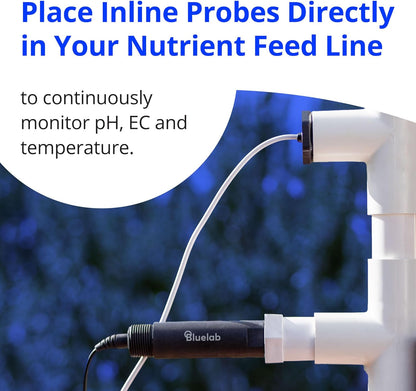 bluelab Guardian Monitor inline wifi voor real-time metingen van pH, temperatuur en geleiding (TDS/PPM) in water met kalibratie, 3-1 digitale voedingsstofmeter voor inline doseersystemen