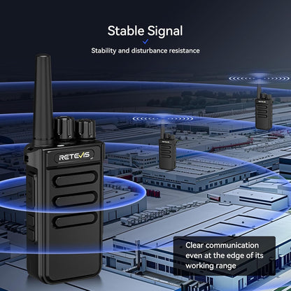 Retevis MateTalk P64 Digitale 2-Weg Radio met Oortelefoon, Professionele Walkie Talkies Lange Afstand, Compatibele Repeater, Groepsgesprek, voor Communicatiehandelaren en Retailers (5 pack)
