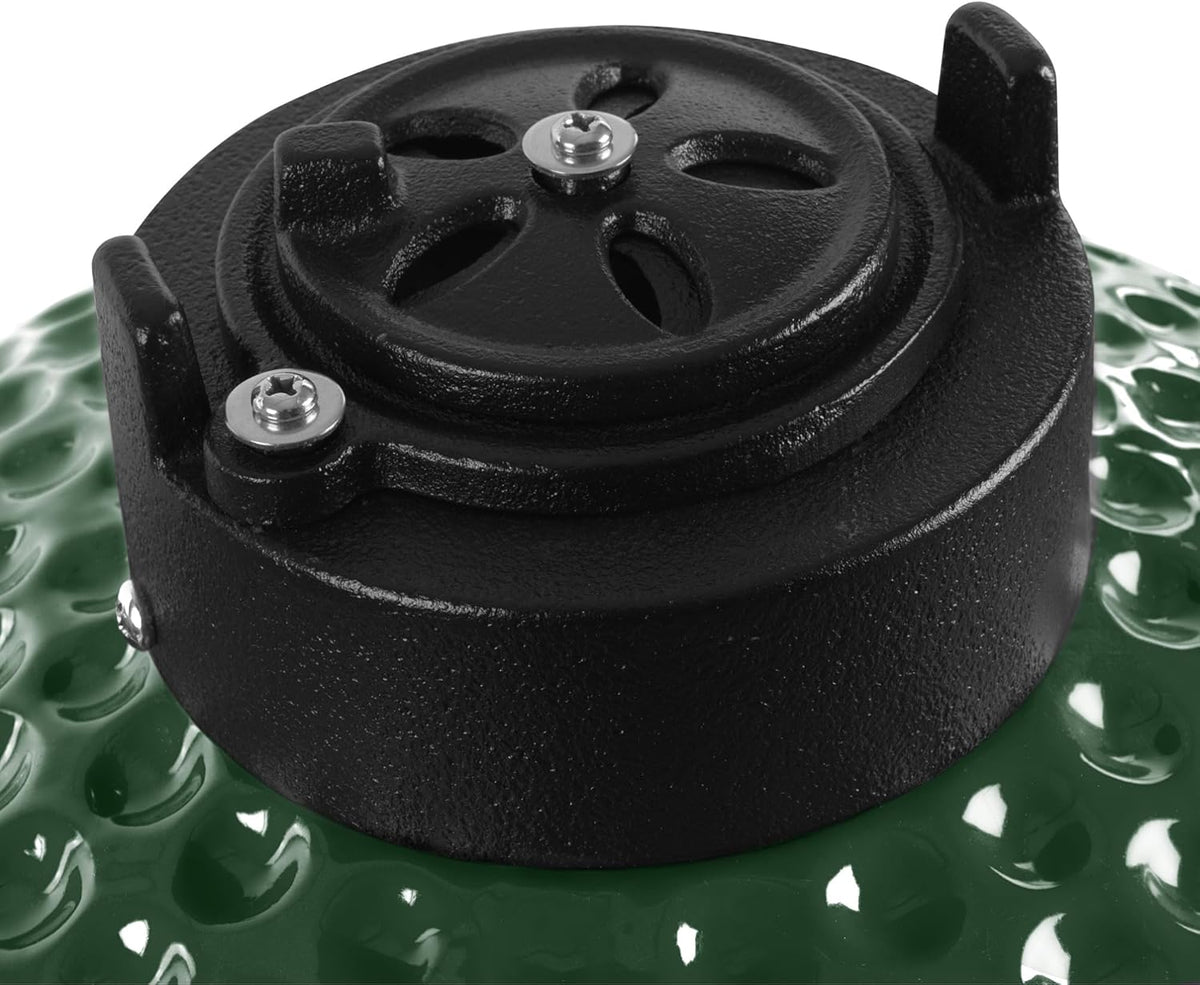 bbq-Toro Kamado Hairo Charcoal Barbecue, Diameter 32 cm, Green, Mini Charcoal Grill with Thermometer and Wooden Handles, Round Ceramic Grill, Ceramic Grill Smoker - QUORE