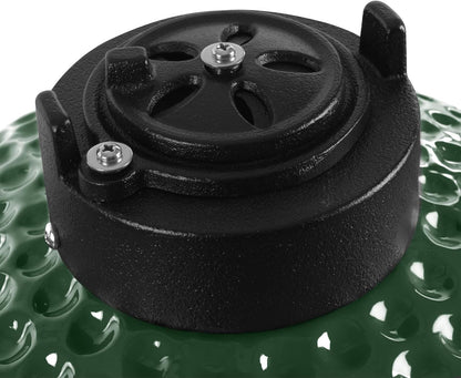 bbq-Toro Kamado Hairo Charcoal Barbecue, Diameter 32 cm, Green, Mini Charcoal Grill with Thermometer and Wooden Handles, Round Ceramic Grill, Ceramic Grill Smoker - QUORE