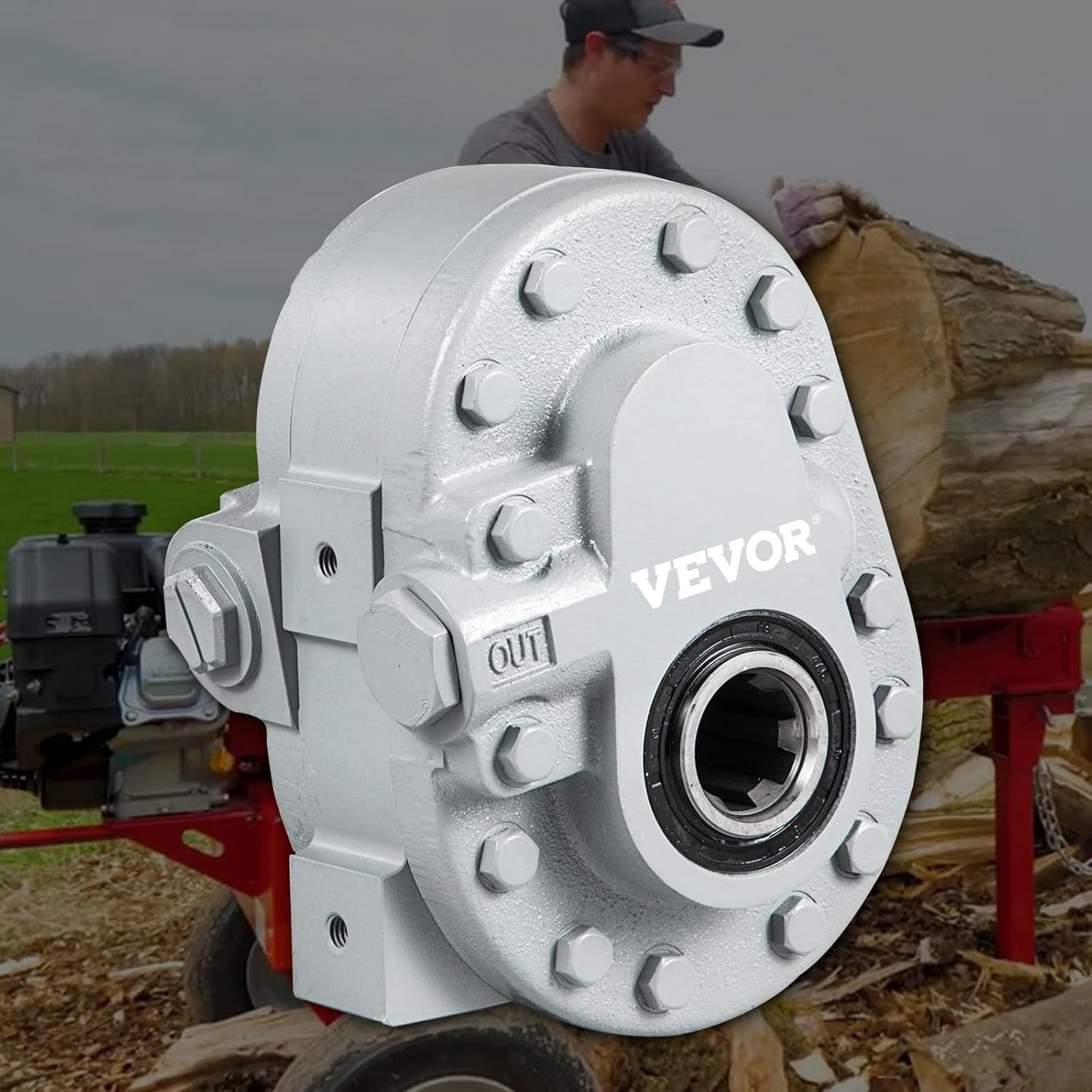 VEVOR Hydraulische pomp 16.6GPM Hydraulische motor 540RPM Log Splitter 2500PSI Hydraulische Splitter SAE 12 Outlet Port Hydraulische Pomp voor Log Splitter voor Truck Achterklep Lift, Schaarlift, Dump