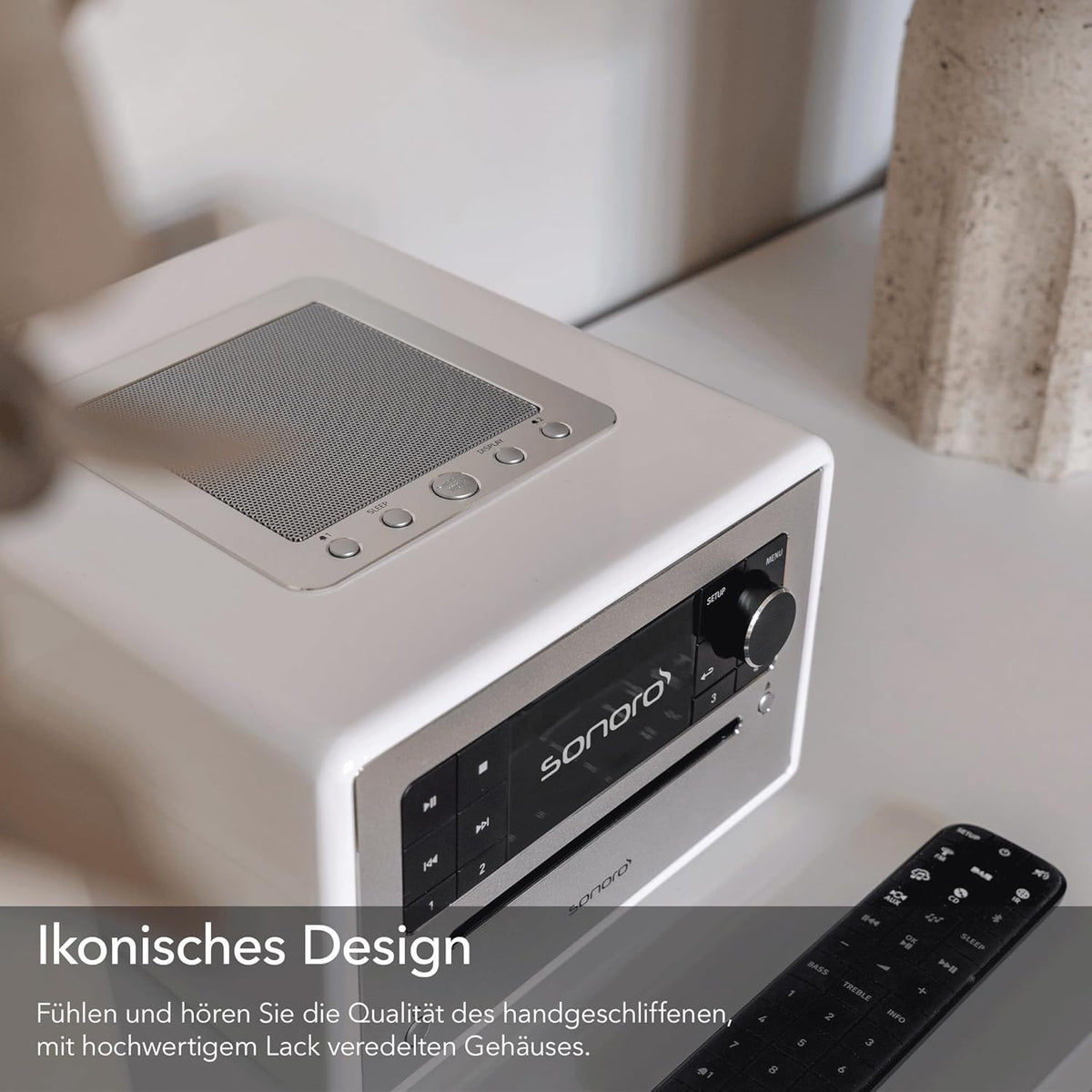 sonoro Elite internetradio met cd-speler (FM, DAB Plus, Podcasts, Spotify, Amazon Music, Deezer), wit