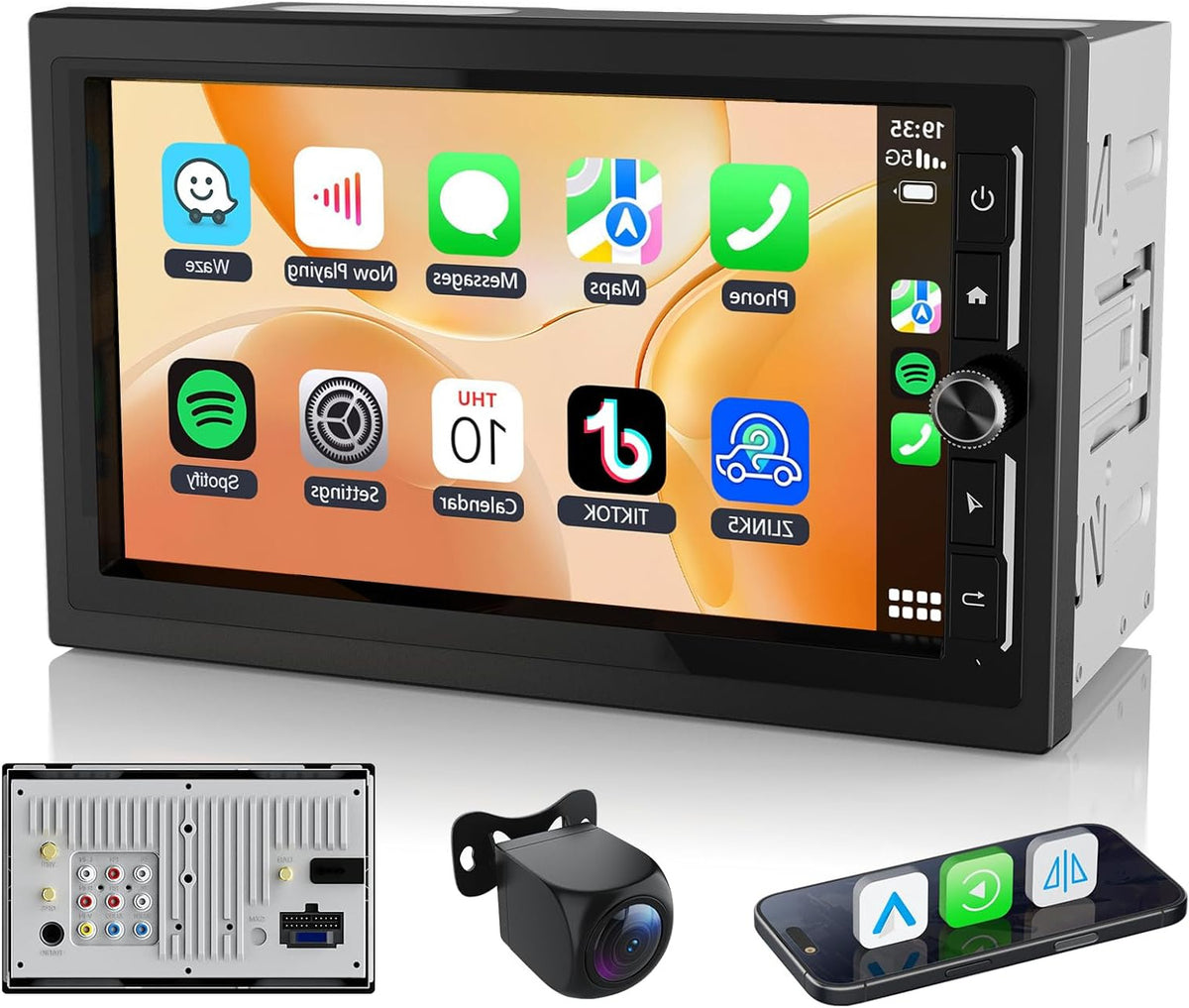Autoradio – Auto Radio – 2 DIN Stereo – DAB+ Radio – Car Audio – 7 Inch IPS Touchscreen – Apple CarPlay & Android Auto